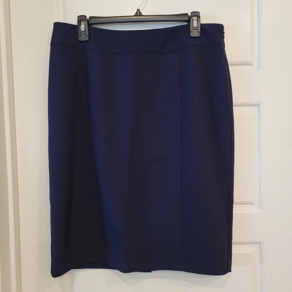 CHAUS VINTAGE BLUE PENCIL SKIRT SIZE 10